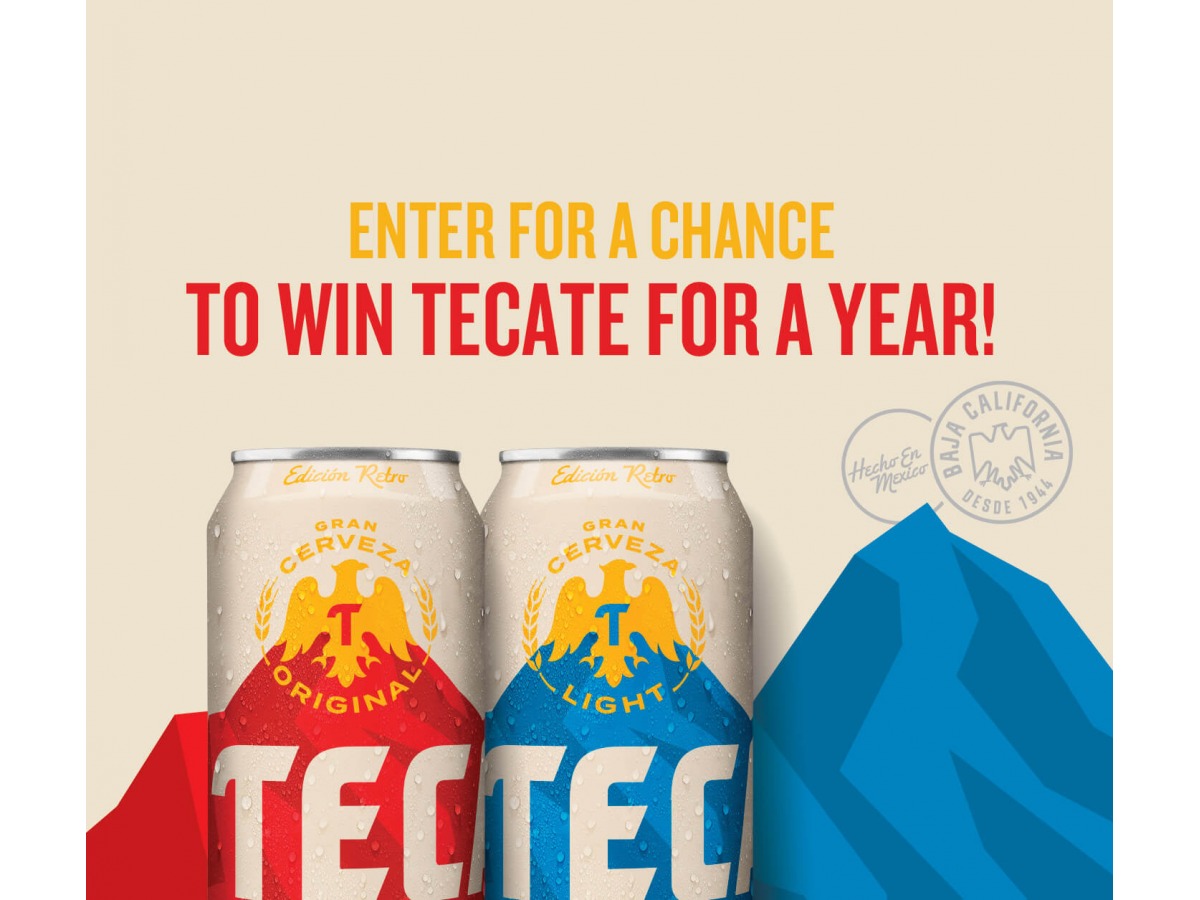 Get Tecate Beer for a Year, Enter Daily