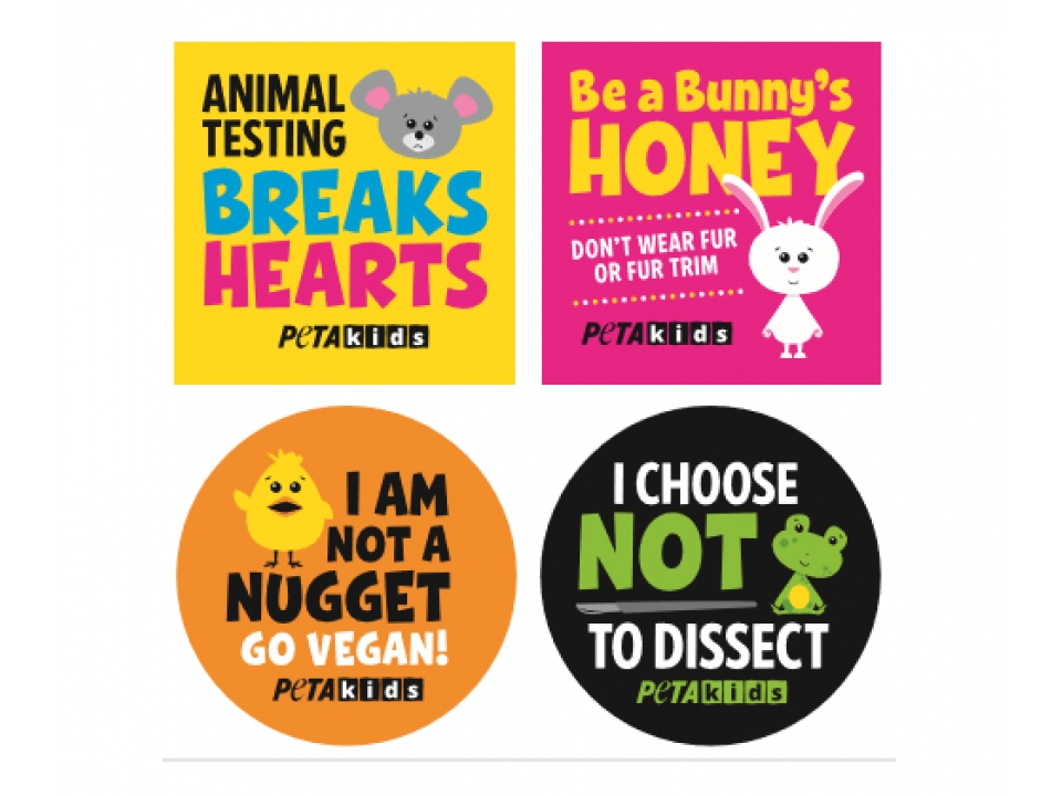 Free Kids Stickers By PETA!