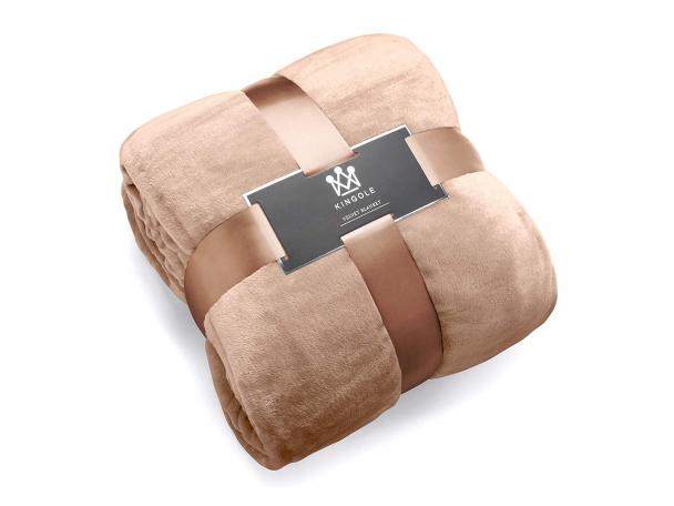 Free Kingole Luxury Brown Queen Size Lightweight Cozy Blanket!