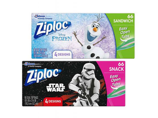 Get Free Star Wars + Frozen Ziploc Sandwich Bags!