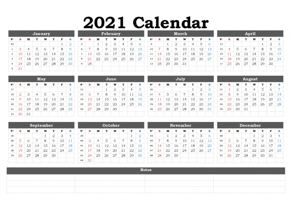 Free Lännen 2021 Wall Calendar