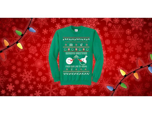 Get A Free Seasons Greeting Science Sweater!