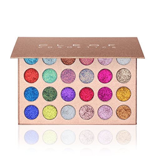 Get A Free Pressed Glitter Eyeshadow Palette (24 Colors) - Highly Pigmented, Shimmery - Waterproof  Long-Lasting