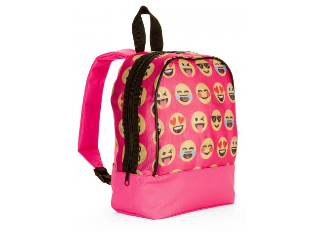 Get A Free Emoji Faces Mesh Mini Backpack!
