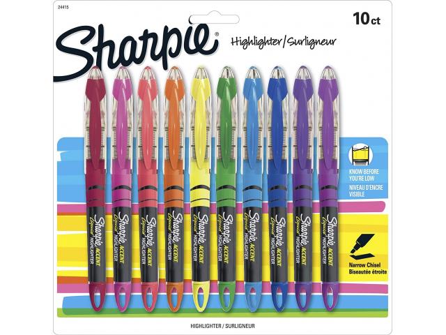 Free Sharpie Pen-Style Highlighters, Pack Of 10!